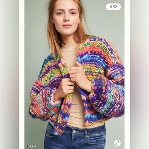 Maeve Rainbow Hand-Knit Cardigan